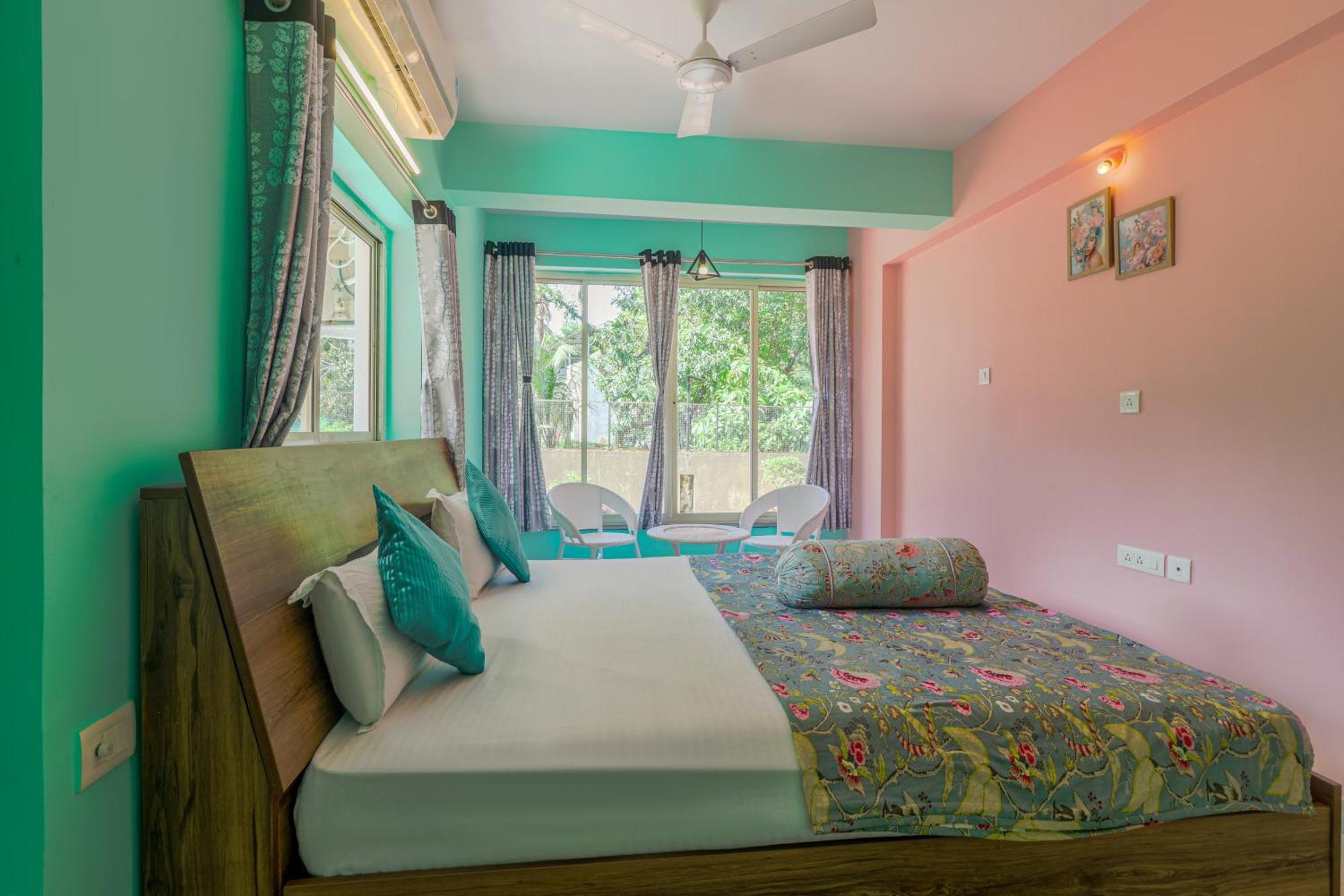 4Bhk Sparkling Apartment Near Beach Pool & Bar 2Bhkx2 Vagator Rom bilde